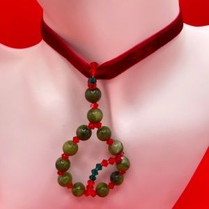 Jade and Crystals Pendant